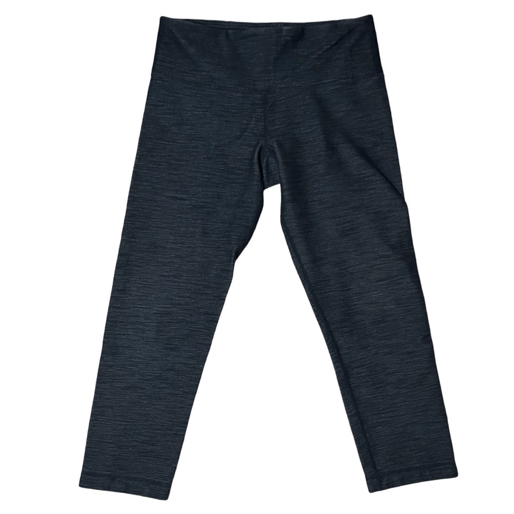Lululemon Dark Gray Crop Leggings Size 4 Tight Knit Capri Running Athletic
